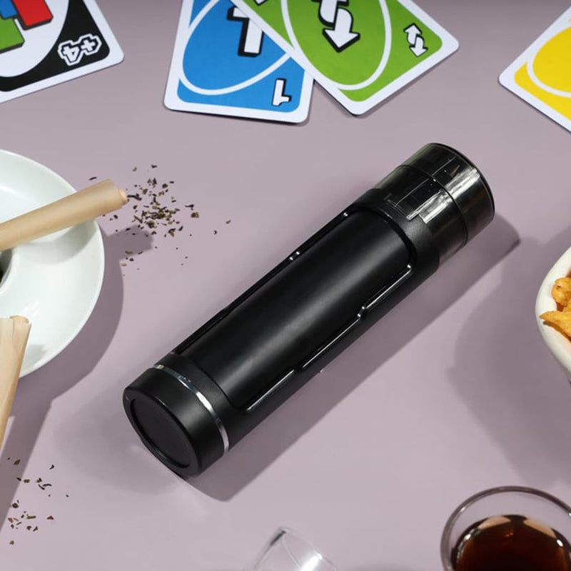 Portable double-tube manual plastic cigarette crusher