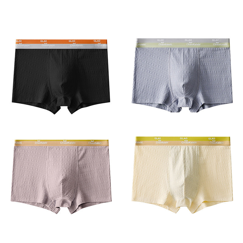 Cotton Men's Boxer Briefs Antibacterial Breathable Sweat Absorbent