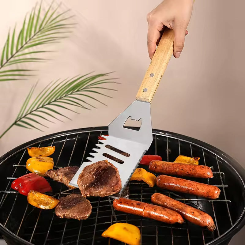 5-In-1 Grill Spatula Fork With Blade BBQ Tool