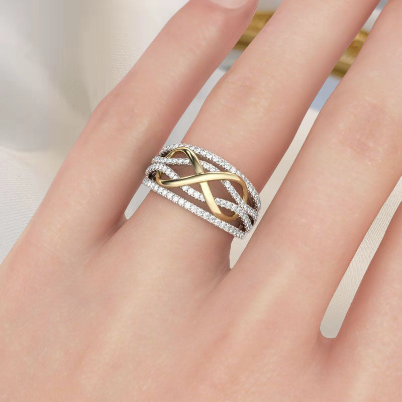 Mother & Daughter Forever Linked Together ring