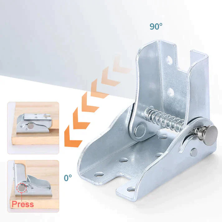 90 degree self-locking folding hinge