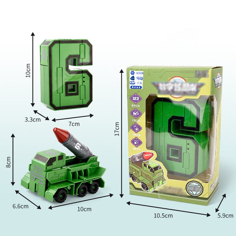 Toy Deformation Number Transform Robot gyerekeknek