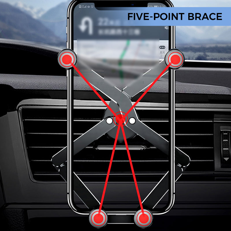 One-word deformation car air outlet bracket