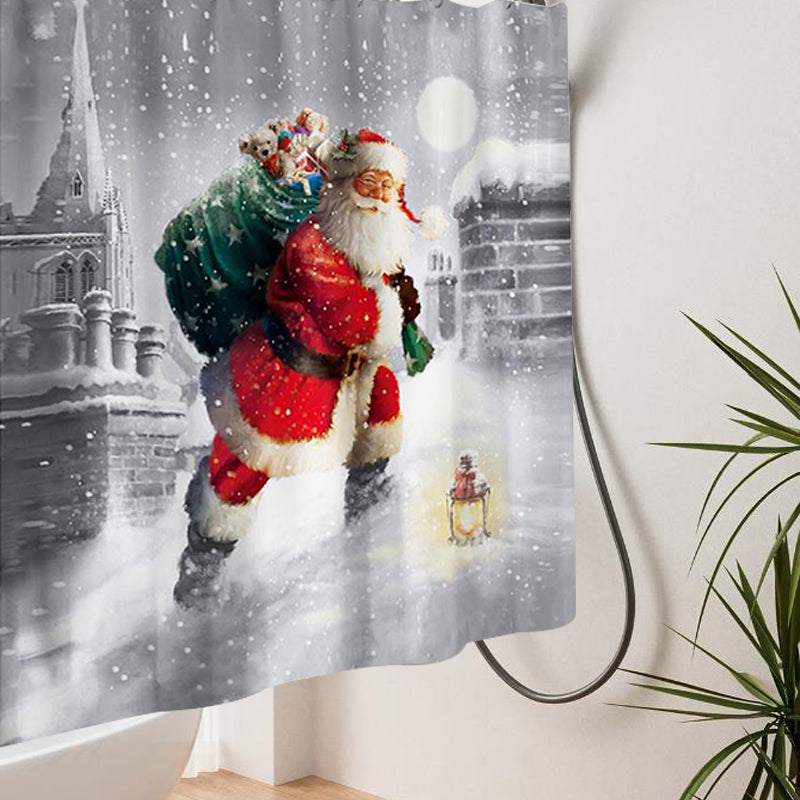 Christmas Shower Curtain Santa Joy