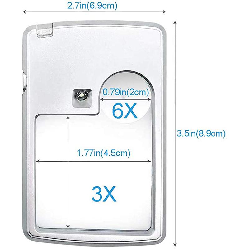 LED Card Type Magnifier for Reading