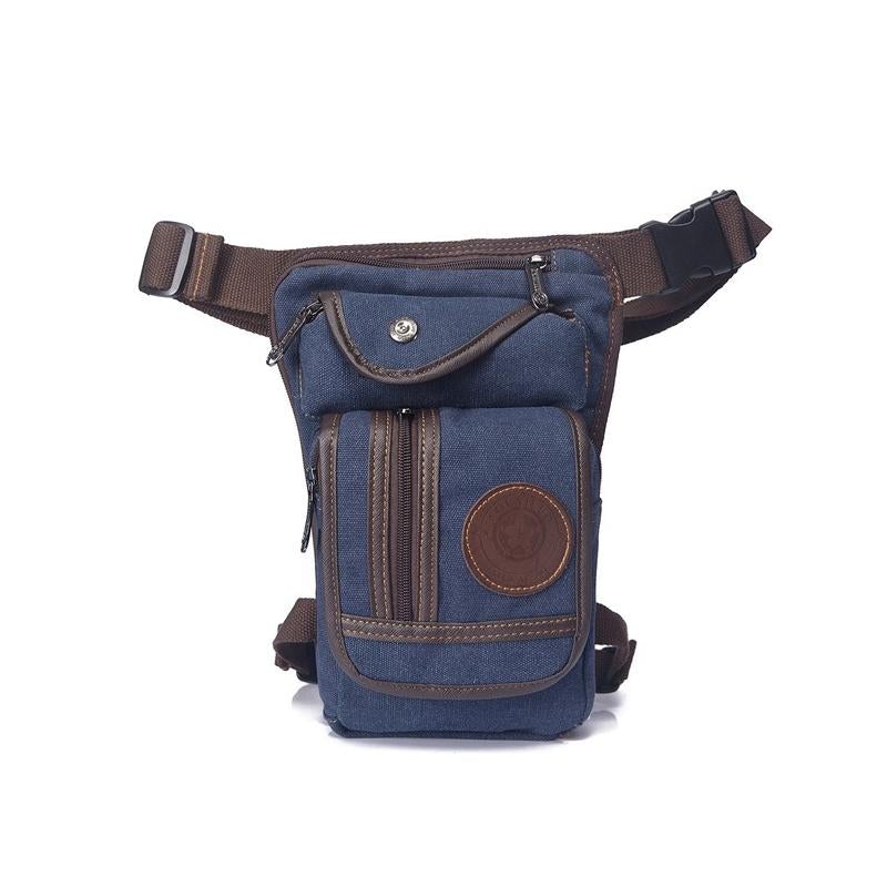 Casual Canvas Multi-Pocket Waist Bag