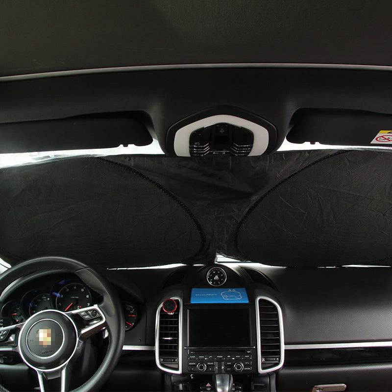 Car Sun Visor Sunshade with Dual Rings