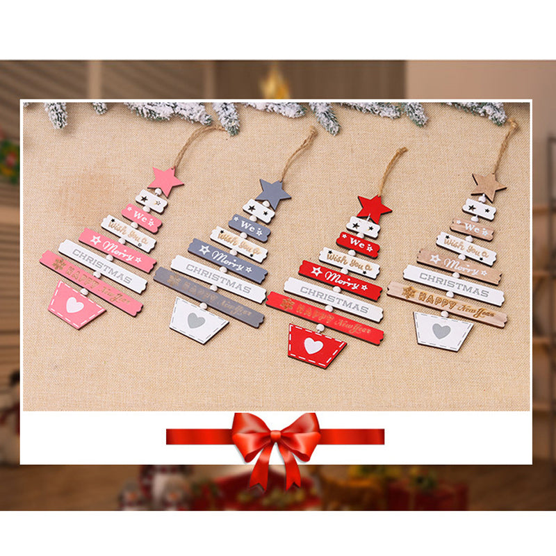 Christmas Tree Wooden Hanging Decoration