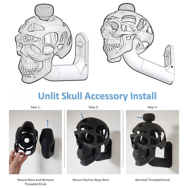 3D Skull Helmet Display Package Bracket