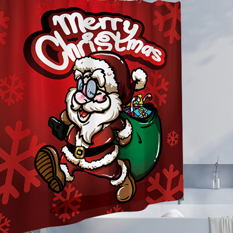 Christmas Shower Curtain Santa Joy