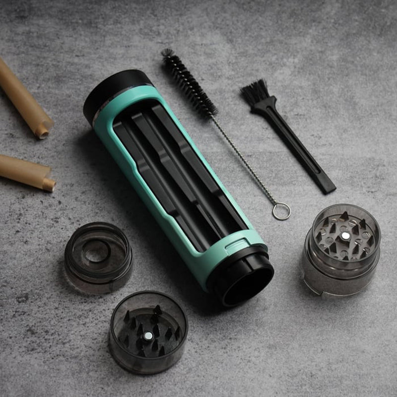 Portable double-tube manual plastic cigarette crusher