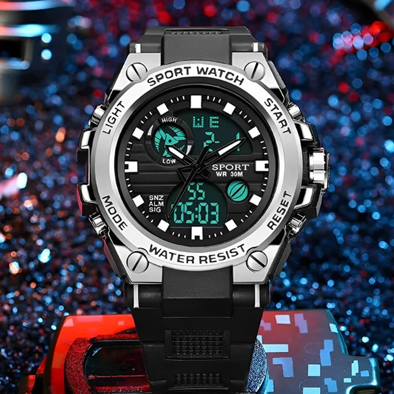 Men's  Double-display Waterproof Luminous Watch