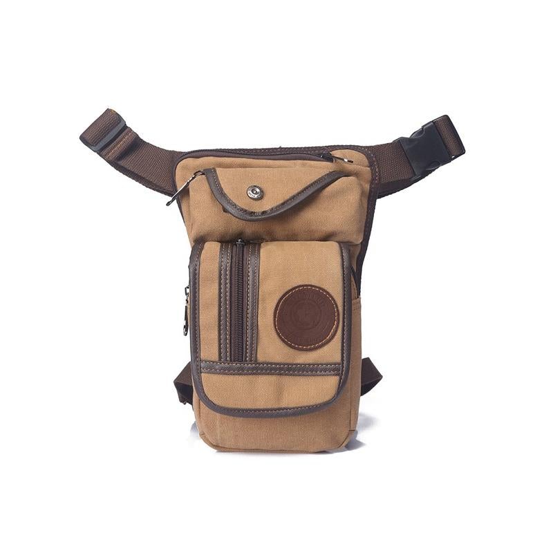 Casual Canvas Multi-Pocket Waist Bag