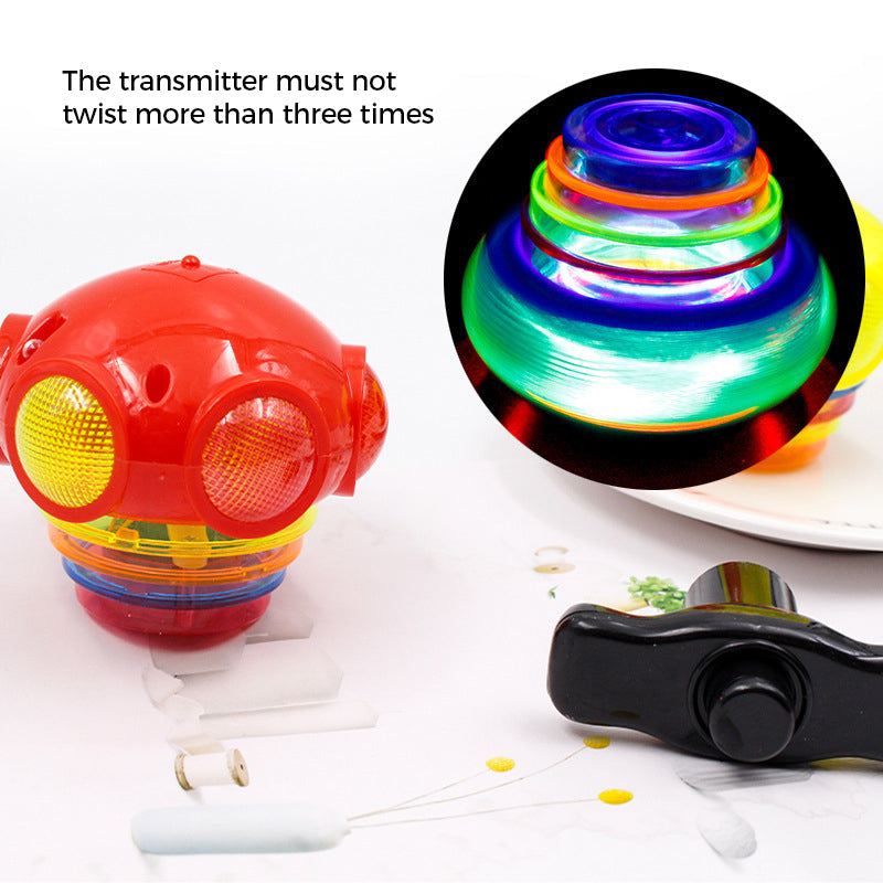 Music Flashing Spinners Toy with Launcher