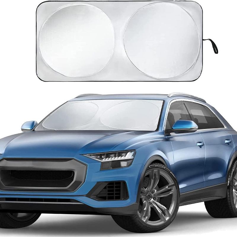 Car Sun Visor Sunshade with Dual Rings