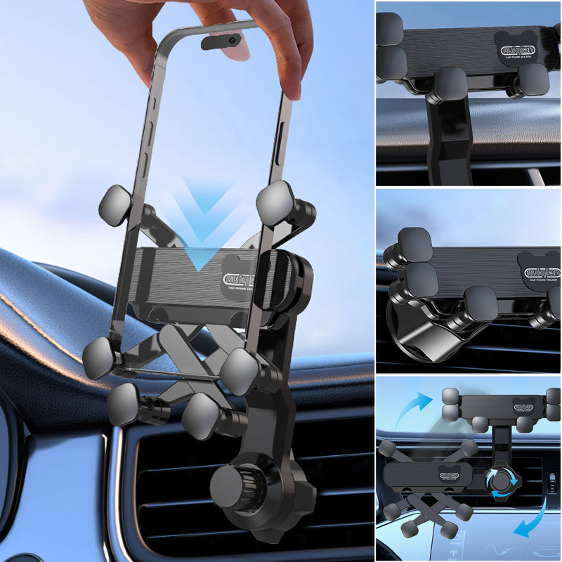 Gravity sensing universal car mount