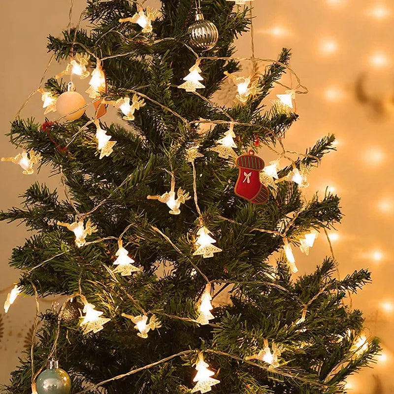 Christmas snowflake string lights