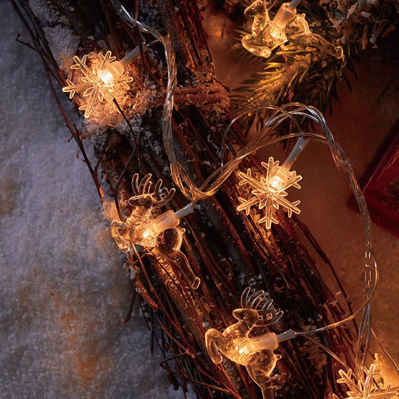 Christmas snowflake string lights