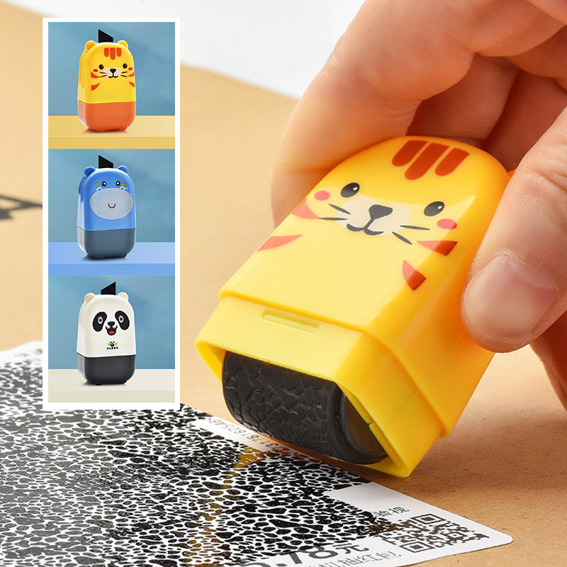 Mini Cartoon ID Protection Roller Stamp