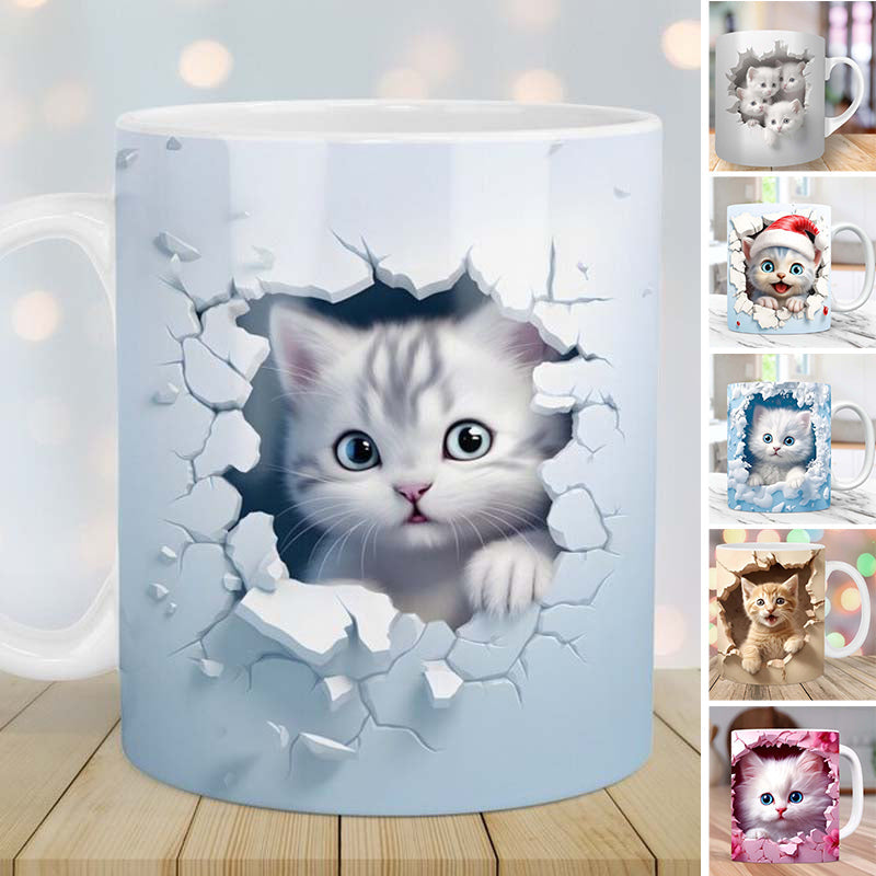 3D Print Kittens Hole In A Wall Mug