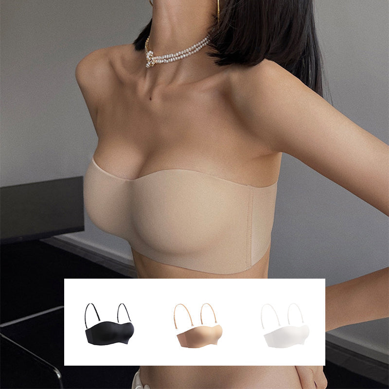 Detachable-Strap Bandeau Bra