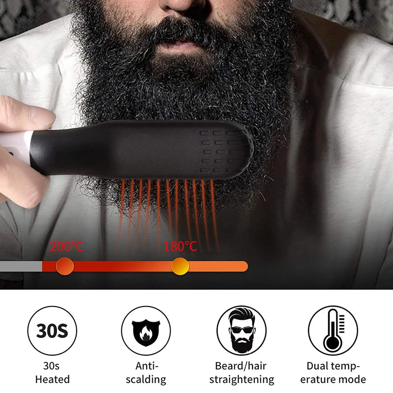 Hair and beard straightener