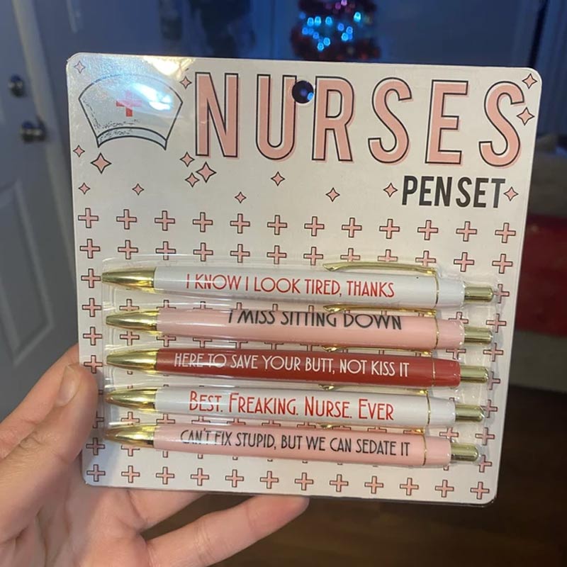 Funny Nurses Ballpoint Pens Set(set of 5)