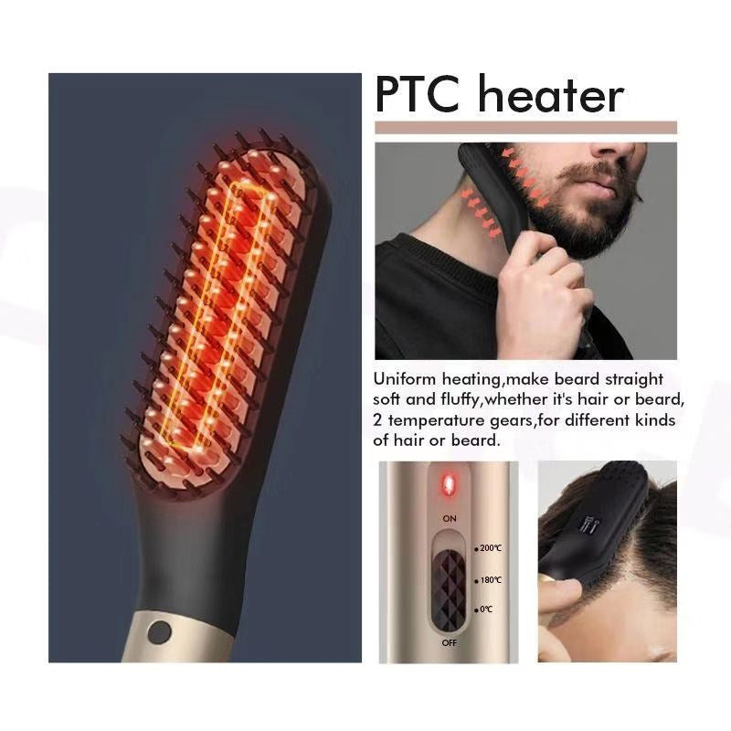 Hair and beard straightener