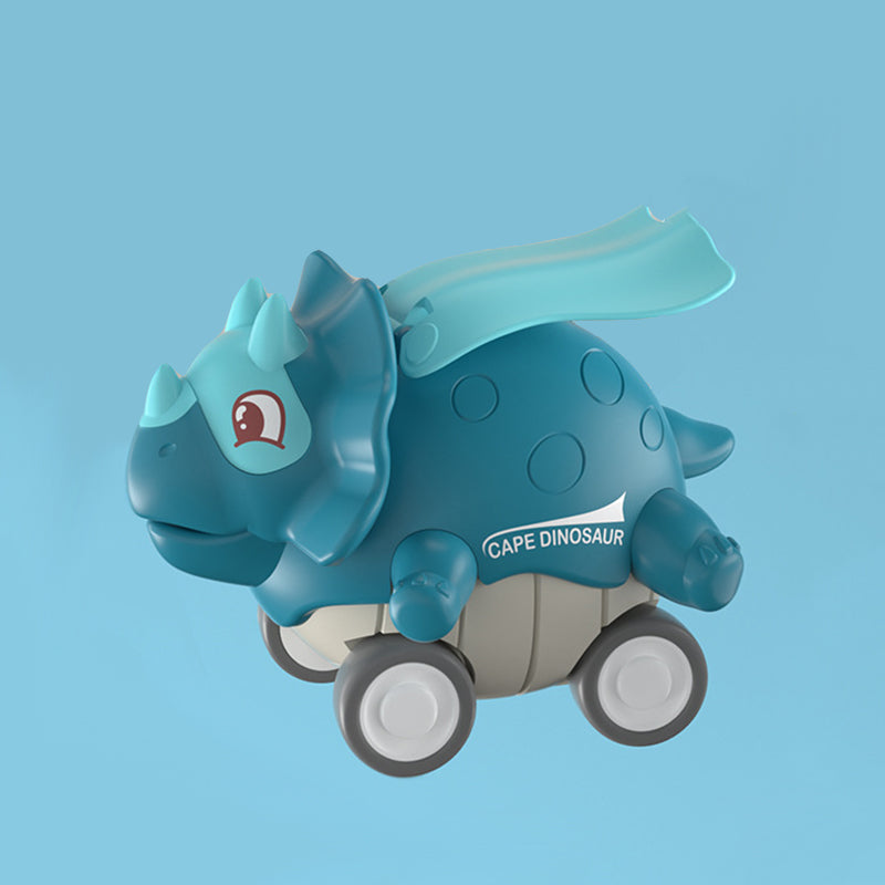 Press-driven dinosaur car toy