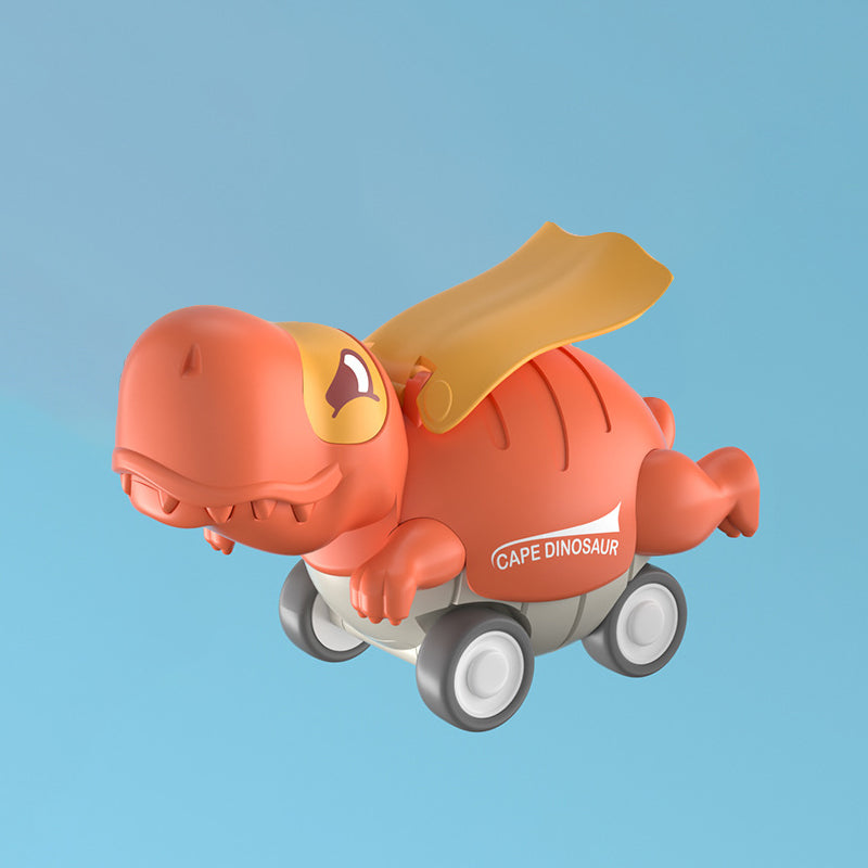 Press-driven dinosaur car toy