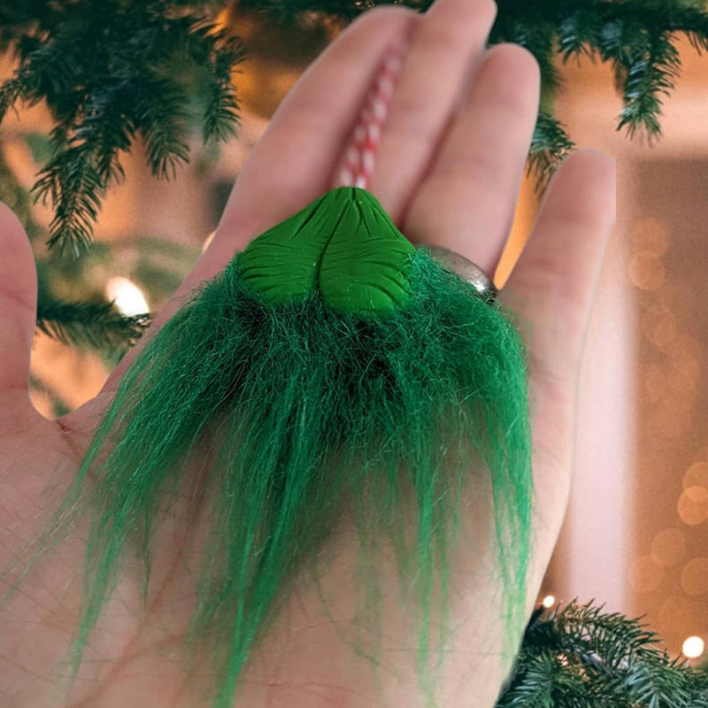 Hairy Grinchy ball balls Christmas Ornament