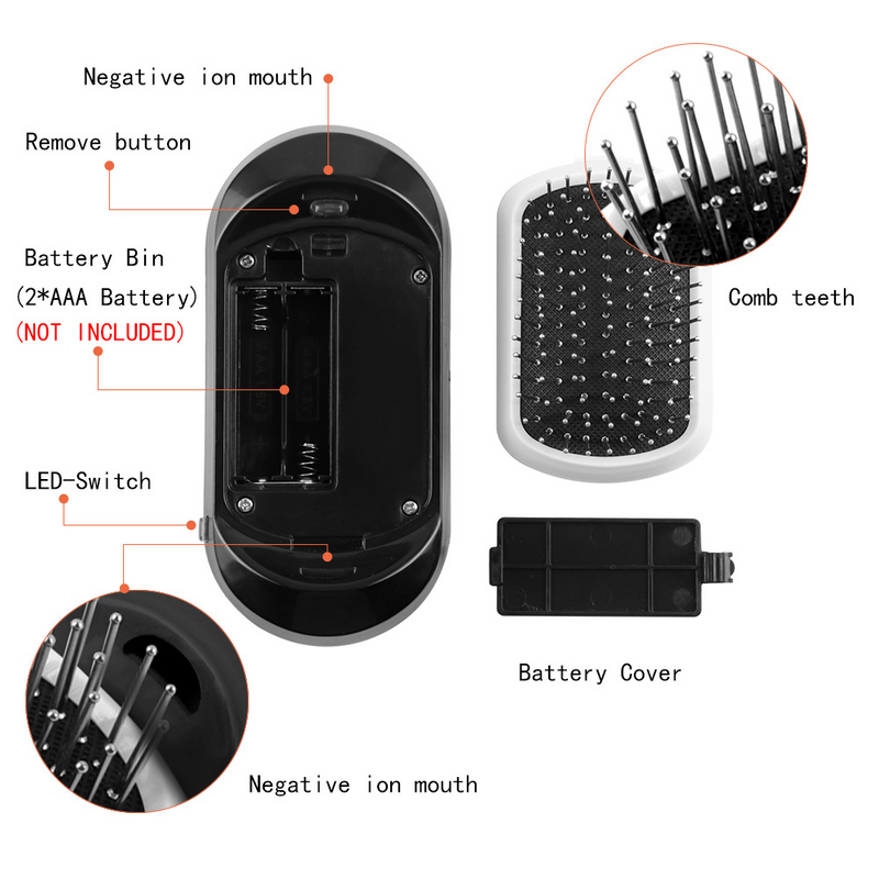 Portable Negative Ion Hair Comb