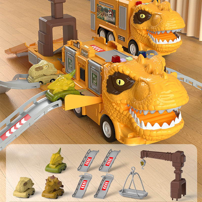 New Dinosaur Transforming Engineering Truck Track Toy Set