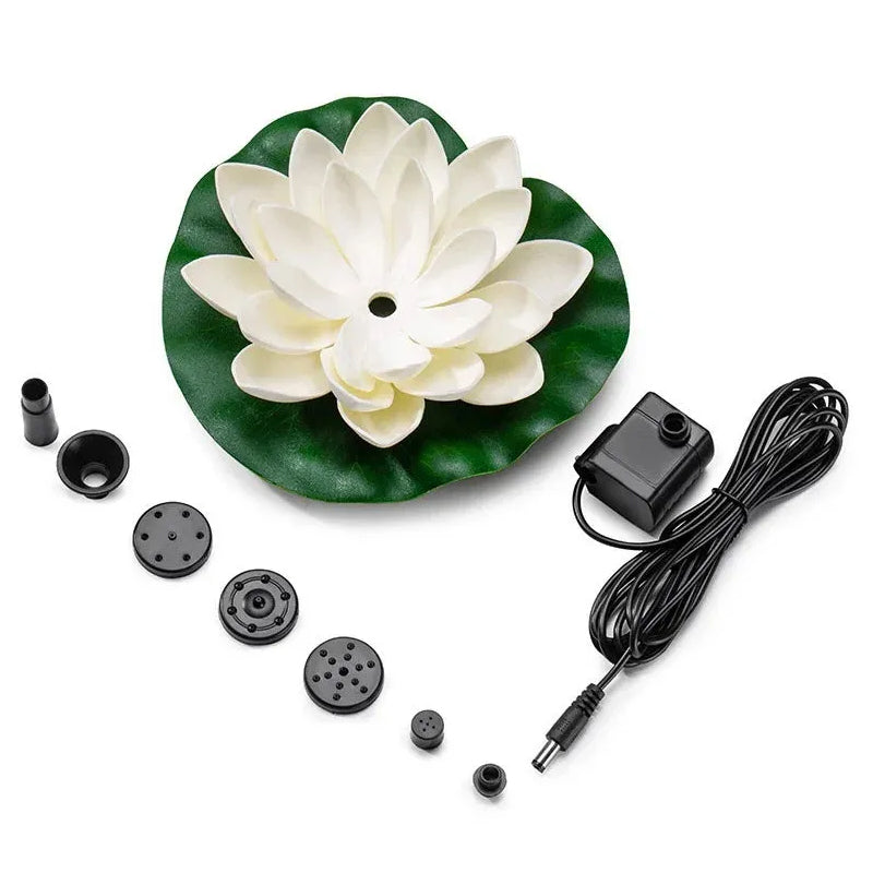 Lotus Shaped Solar Fountain Pond Decorative