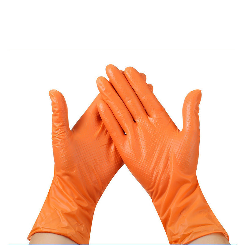 Orange Nitrile Gloves