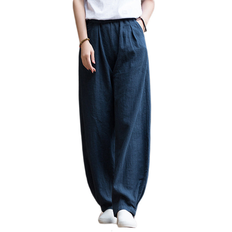 Casual Cotton Hemp Trousers