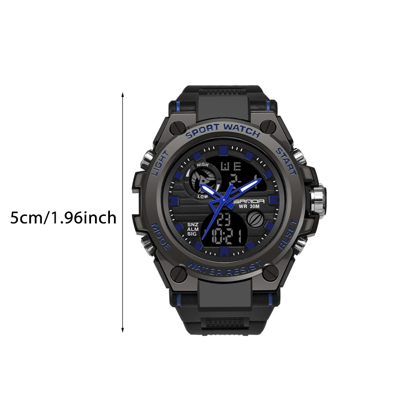 Men's  Double-display Waterproof Luminous Watch