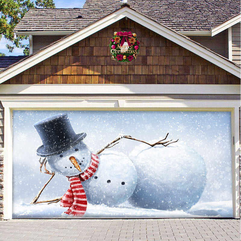 Snow Garage Door Banner Ornament