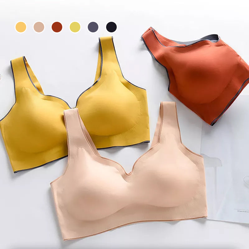 Latex Seamless Push Up Bra