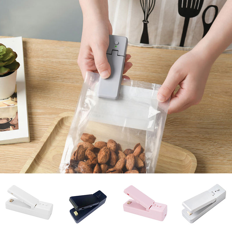 2 in 1 USB rechargeable mini bag sealer with cutting knife