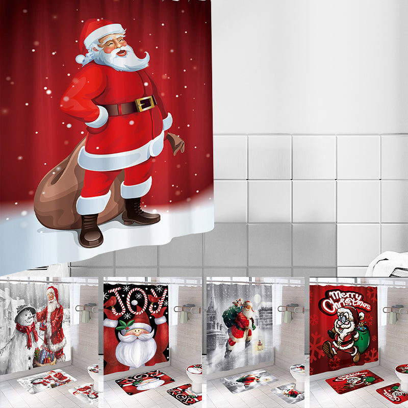 Christmas Shower Curtain Santa Joy