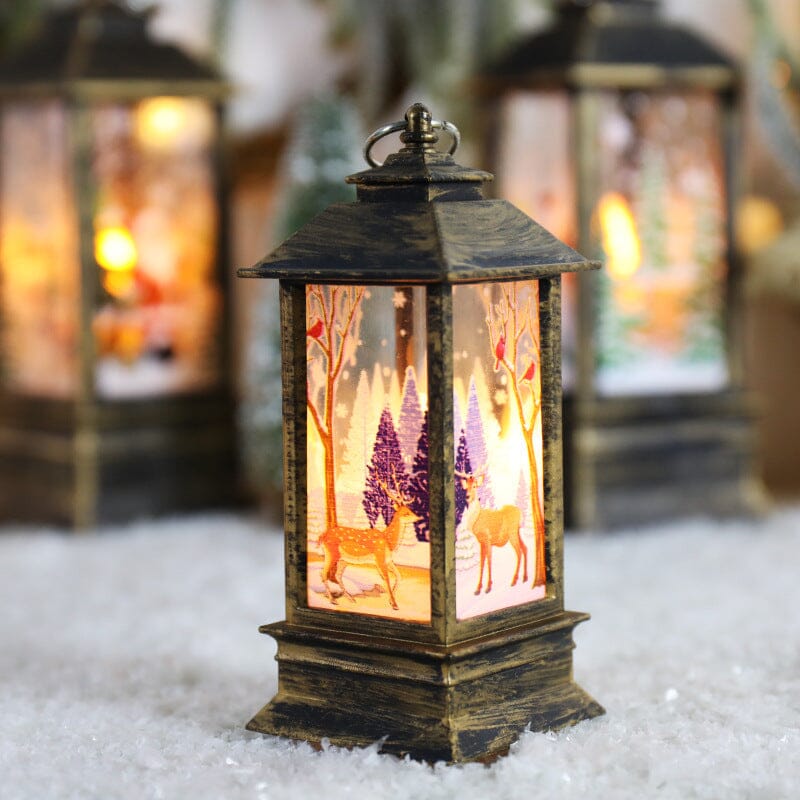 LED Lighted Spinning Christmas Lantern