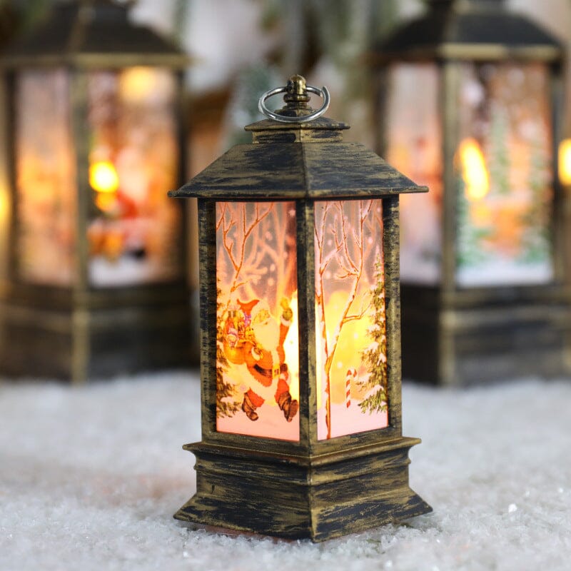 LED Lighted Spinning Christmas Lantern