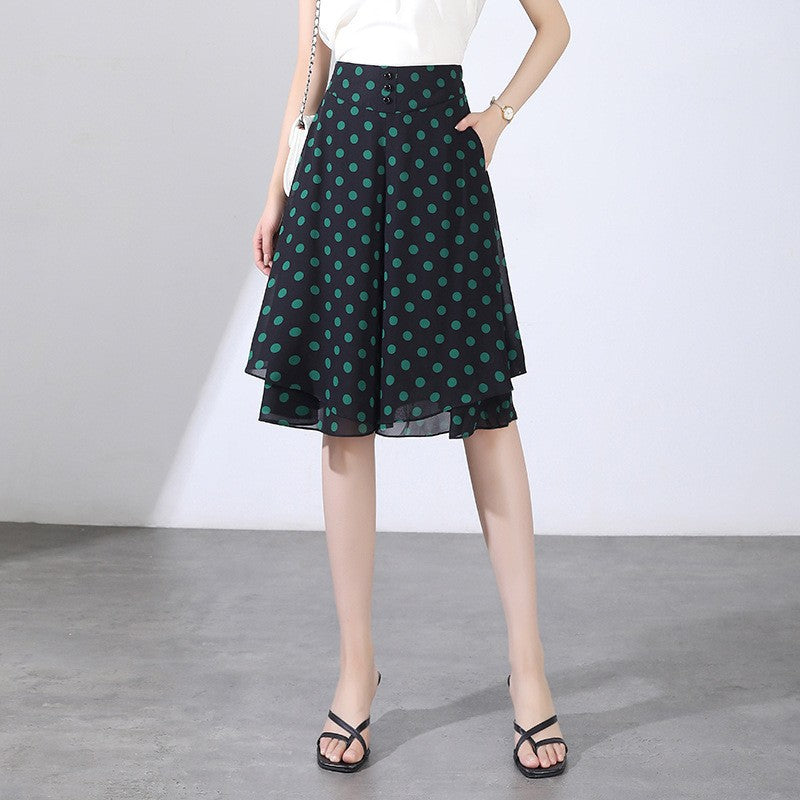 Summer Chiffon Wide-leg Culottes