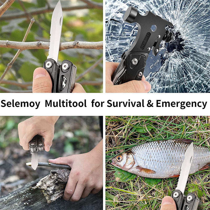 Multifunctional Stainless Steel 14 in 1 Survival Hammer