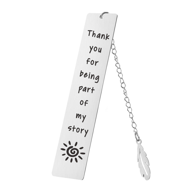 Long Stainless Steel Bookmark