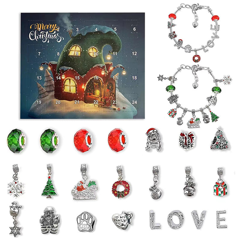 DIY Christmas Advent Calendar Bracelets Set