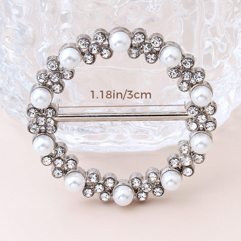 Classic All-match Pearl Rhinestone Buckles