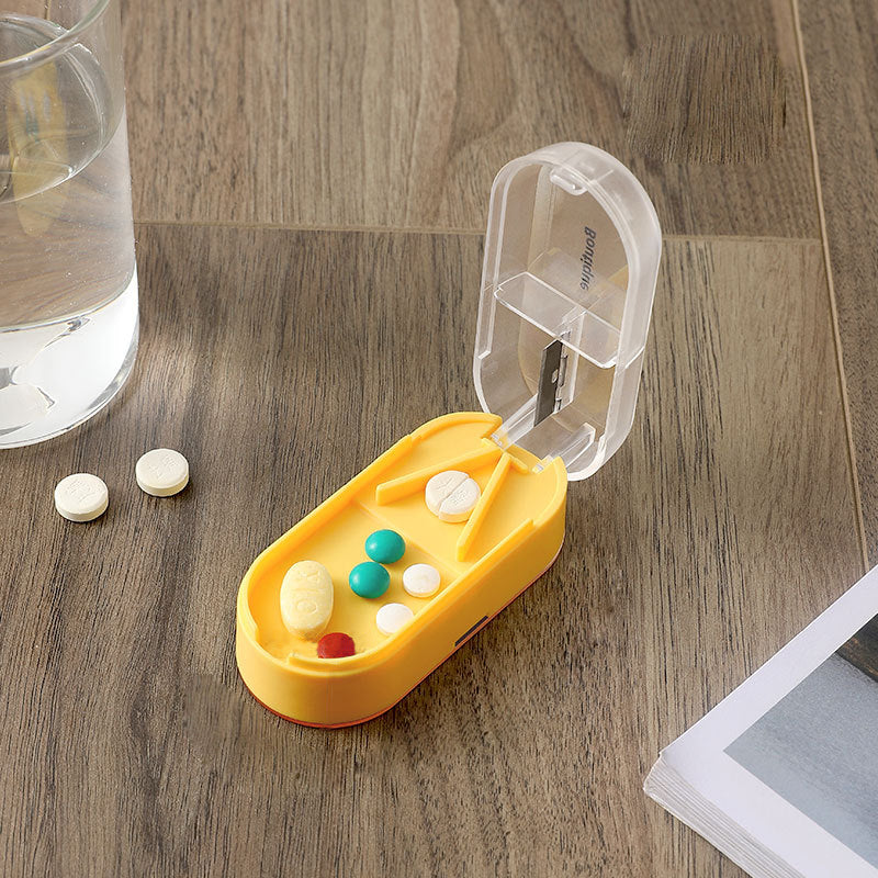 Portable Pill Cutter Organizer