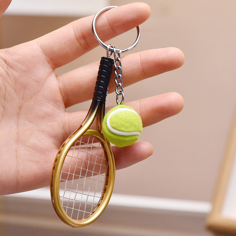 Mini Tennis Racket Keychain